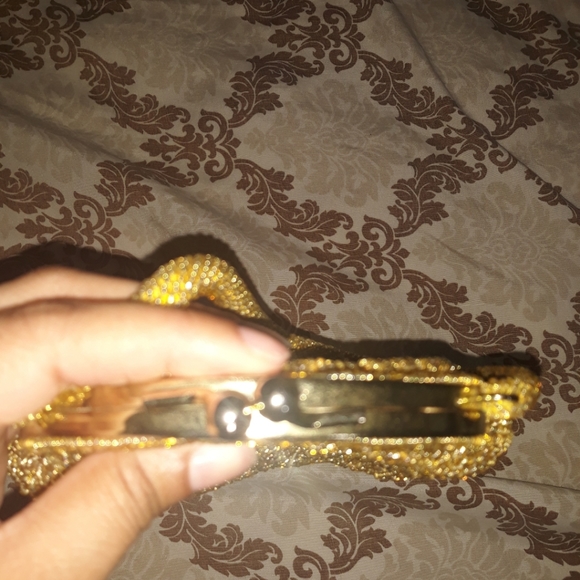 Gold vintage beaded mini purse - Picture 5 of 8